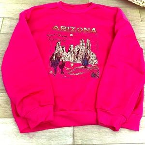 hot pink arizona oversized sweatshirt